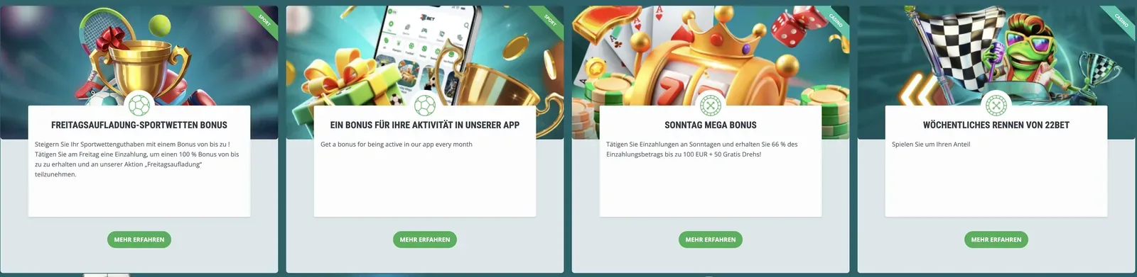 Aktuelle Aktion bei 22Bet